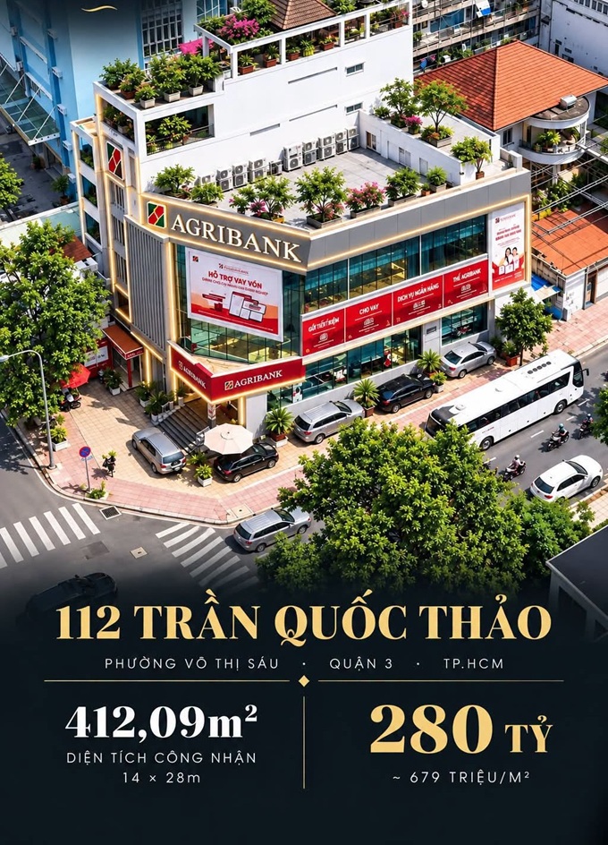 Bán tòa nhà góc 2 mặt tiền số 112 Trần Quốc Thảo Phường Võ Thị Sáu Quận 3 Thành phố Hồ Chí Minh diện